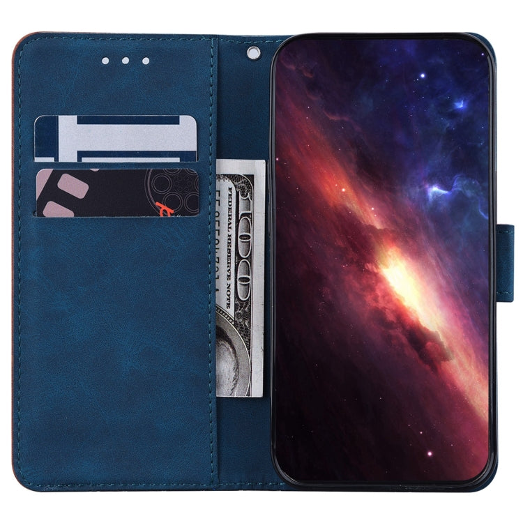 For Tecno Spark Go 2020 / Spark 6 Go Geometric Embossed Leather Phone Case(Blue)