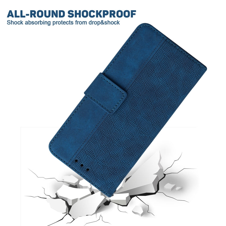 For Tecno Spark Go 2020 / Spark 6 Go Geometric Embossed Leather Phone Case(Blue)