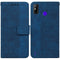 For Tecno Spark Go 2020 / Spark 6 Go Geometric Embossed Leather Phone Case(Blue)