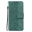 For Tecno Spark Go 2020 / Spark 6 Go Geometric Embossed Leather Phone Case(Green)