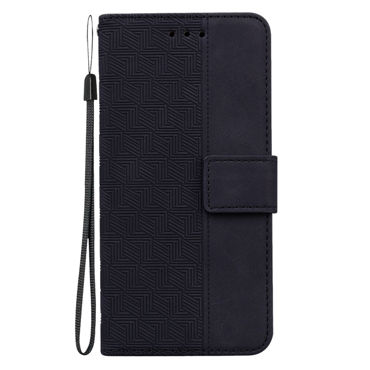 For Tecno Spark Go 2020 / Spark 6 Go Geometric Embossed Leather Phone Case(Black)