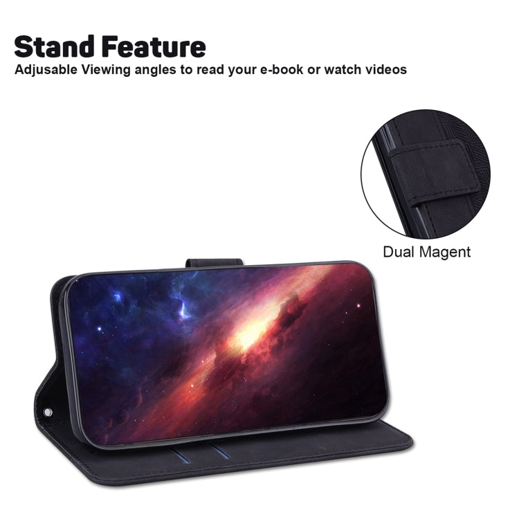 For Tecno Spark Go 2020 / Spark 6 Go Geometric Embossed Leather Phone Case(Black)