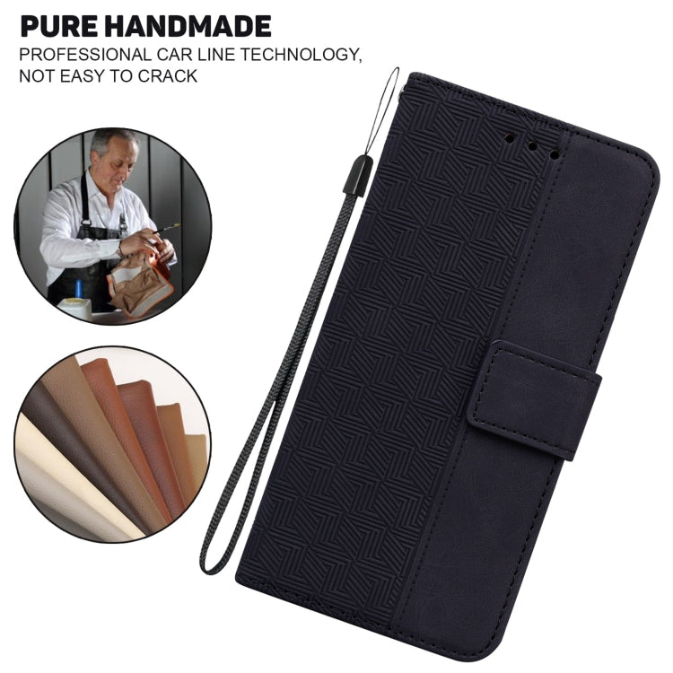 For Tecno Spark Go 2020 / Spark 6 Go Geometric Embossed Leather Phone Case(Black)