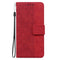 For Tecno Spark Go 2020 / Spark 6 Go Geometric Embossed Leather Phone Case(Red)