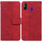 For Tecno Spark Go 2020 / Spark 6 Go Geometric Embossed Leather Phone Case(Red)