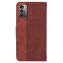 For Nokia G11 / G21 Geometric Embossed Leather Phone Case(Brown)