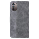 For Nokia G11 / G21 Geometric Embossed Leather Phone Case(Grey)
