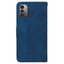 For Nokia G11 / G21 Geometric Embossed Leather Phone Case(Blue)