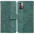 For Nokia G11 / G21 Geometric Embossed Leather Phone Case(Green)