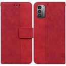 For Nokia G11 / G21 Geometric Embossed Leather Phone Case(Red)