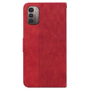 For Nokia G11 / G21 Geometric Embossed Leather Phone Case(Red)