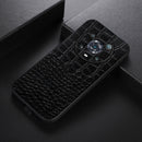 For Honor Magic4 Pro Crocodile Top Layer Cowhide Leather Phone Case(Black)