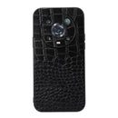 For Honor Magic4 Pro Crocodile Top Layer Cowhide Leather Phone Case(Black)