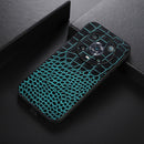 For Honor Magic4 Pro Crocodile Top Layer Cowhide Leather Phone Case(Cyan Blue)