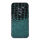 For Honor Magic4 Pro Crocodile Top Layer Cowhide Leather Phone Case(Cyan Blue)