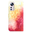 For Xiaomi 12 / 12X Watercolor Pattern Horizontal Flip Leather Phone Case(Spring Cherry)