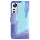 For Xiaomi 12 / 12X Watercolor Pattern Horizontal Flip Leather Phone Case(Winter Snow)