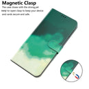 For Xiaomi Redmi 10C Watercolor Pattern Horizontal Flip Leather Phone Case(Cyan Green)