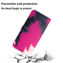 For Xiaomi Redmi 10C Watercolor Pattern Horizontal Flip Leather Phone Case(Berry Color)