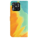 For Xiaomi Redmi 10C Watercolor Pattern Horizontal Flip Leather Phone Case(Autumn Leaf Color)