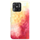 For Xiaomi Redmi 10C Watercolor Pattern Horizontal Flip Leather Phone Case(Spring Cherry)