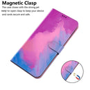 For Xiaomi Redmi 10C Watercolor Pattern Horizontal Flip Leather Phone Case(Purple Red)