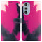For Motorola Moto G22 Watercolor Pattern Horizontal Flip Leather Phone Case(Berry Color)