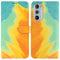 For Motorola Moto G22 Watercolor Pattern Horizontal Flip Leather Phone Case(Autumn Leaf Color)