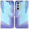 For Motorola Moto G22 Watercolor Pattern Horizontal Flip Leather Phone Case(Winter Snow)