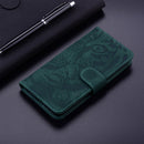 For Samsung Galaxy A23 Tiger Embossing Pattern Horizontal Flip Leather Phone Case(Green)