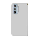 For Motorola Edge 30 Pro Imitated Mirror Surface Horizontal Flip Leather Phone Case(Silver)