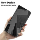 For Motorola Edge 30 Pro Imitated Mirror Surface Horizontal Flip Leather Phone Case(Black)