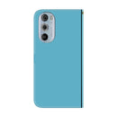 For Motorola Edge 30 Pro Imitated Mirror Surface Horizontal Flip Leather Phone Case(Blue)