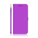 For Motorola Edge 30 Pro Imitated Mirror Surface Horizontal Flip Leather Phone Case(Purple)