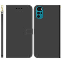 For Motorola Moto G22 Imitated Mirror Surface Horizontal Flip Leather Phone Case(Black)