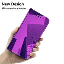 For Motorola Moto G22 Imitated Mirror Surface Horizontal Flip Leather Phone Case(Purple)