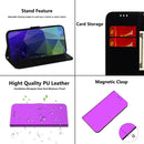 For Motorola Moto G22 Imitated Mirror Surface Horizontal Flip Leather Phone Case(Purple)