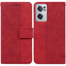 For OnePlus Nord CE 2 5G Geometric Embossed Leather Phone Case(Red)