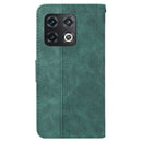 For OnePlus 10 Pro 5G Geometric Embossed Leather Phone Case(Green)