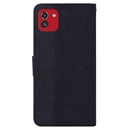 For Samsung Galaxy A03 166mm Geometric Embossed Leather Phone Case(Black)