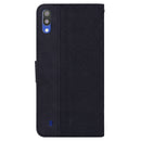 For Samsung Galaxy A10 / M10 Geometric Embossed Leather Phone Case(Black)