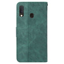 For Samsung Galaxy A10e / A20e Geometric Embossed Leather Phone Case(Green)