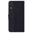 For Samsung Galaxy A10e / A20e Geometric Embossed Leather Phone Case(Black)