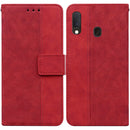 For Samsung Galaxy A10e / A20e Geometric Embossed Leather Phone Case(Red)