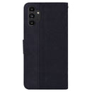 For Samsung Galaxy A13 4G Geometric Embossed Leather Phone Case(Black)