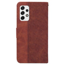 For Samsung Galaxy A53 5G Geometric Embossed Leather Phone Case(Brown)