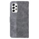 For Samsung Galaxy A53 5G Geometric Embossed Leather Phone Case(Grey)