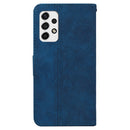 For Samsung Galaxy A53 5G Geometric Embossed Leather Phone Case(Blue)
