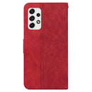 For Samsung Galaxy A53 5G Geometric Embossed Leather Phone Case(Red)