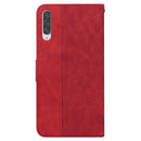 For Samsung Galaxy A70 / A70s Geometric Embossed Leather Phone Case(Red)